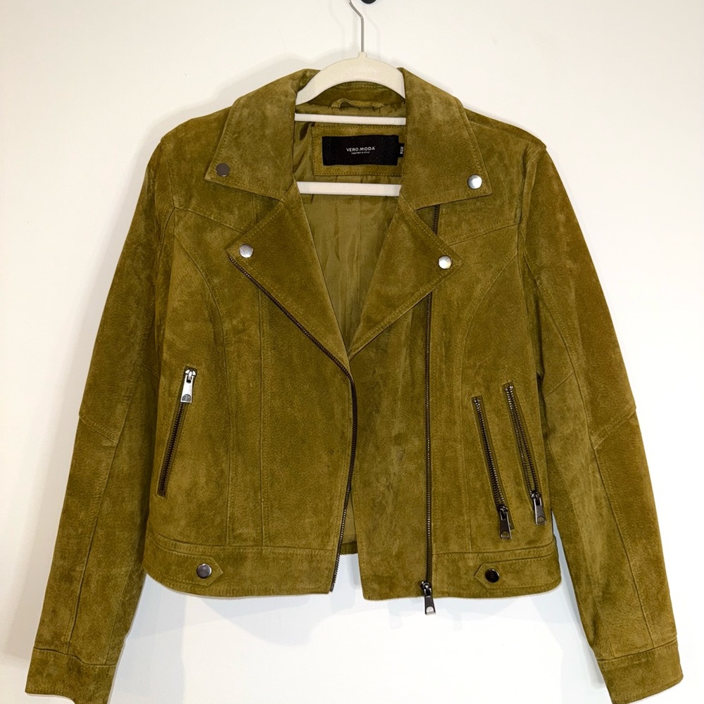 Vero Moda Olive Suede Jacket